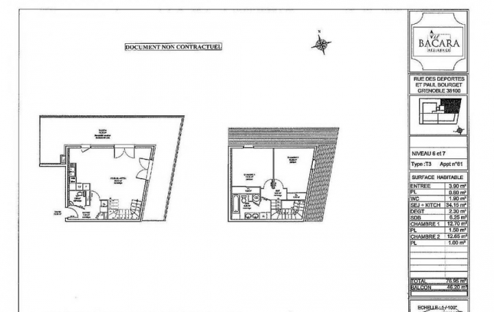 Alpes immobilier : Appartement | GRENOBLE (38100) | 74 m2 | 1 106 € 