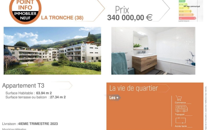 Alpes immobilier : Appartement | LA TRONCHE (38700) | 63 m2 | 340 000 € 